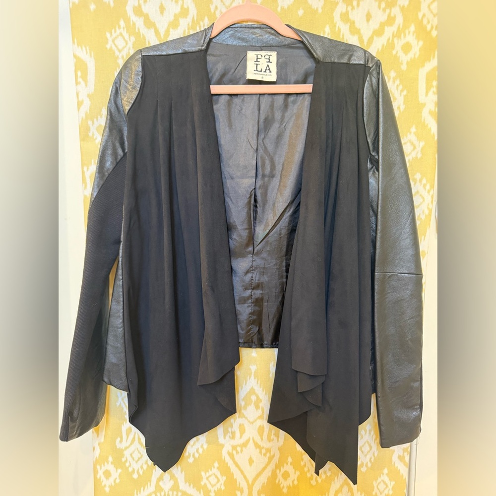 PPLA Black Draped Women's Blazer